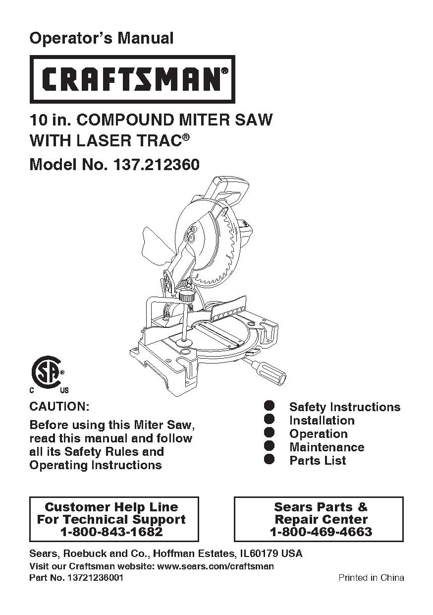 Craftsman 10 in. COMPOUND MITER SAW.pdf