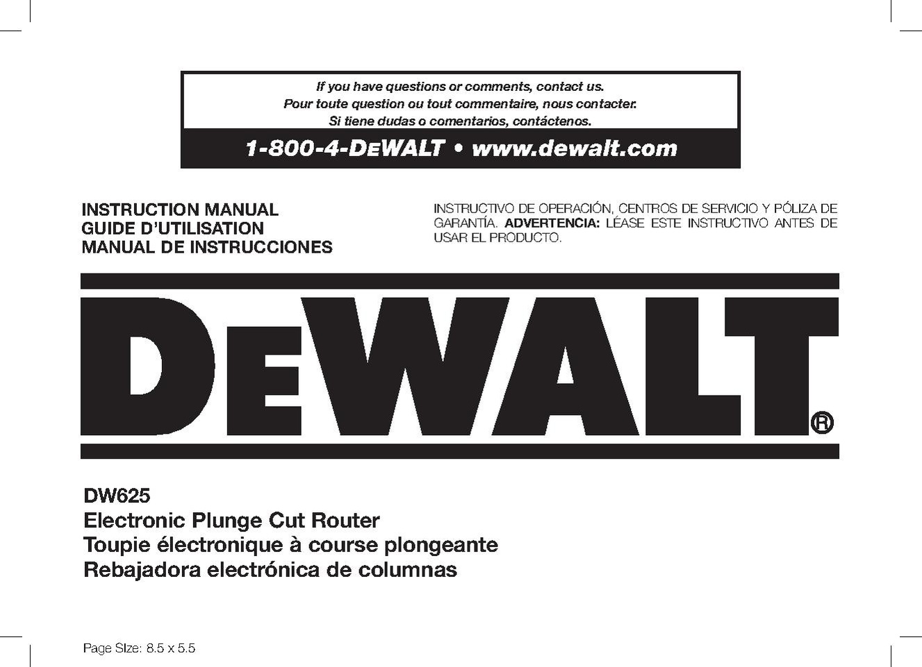 DeWalt DW625 Router.pdf