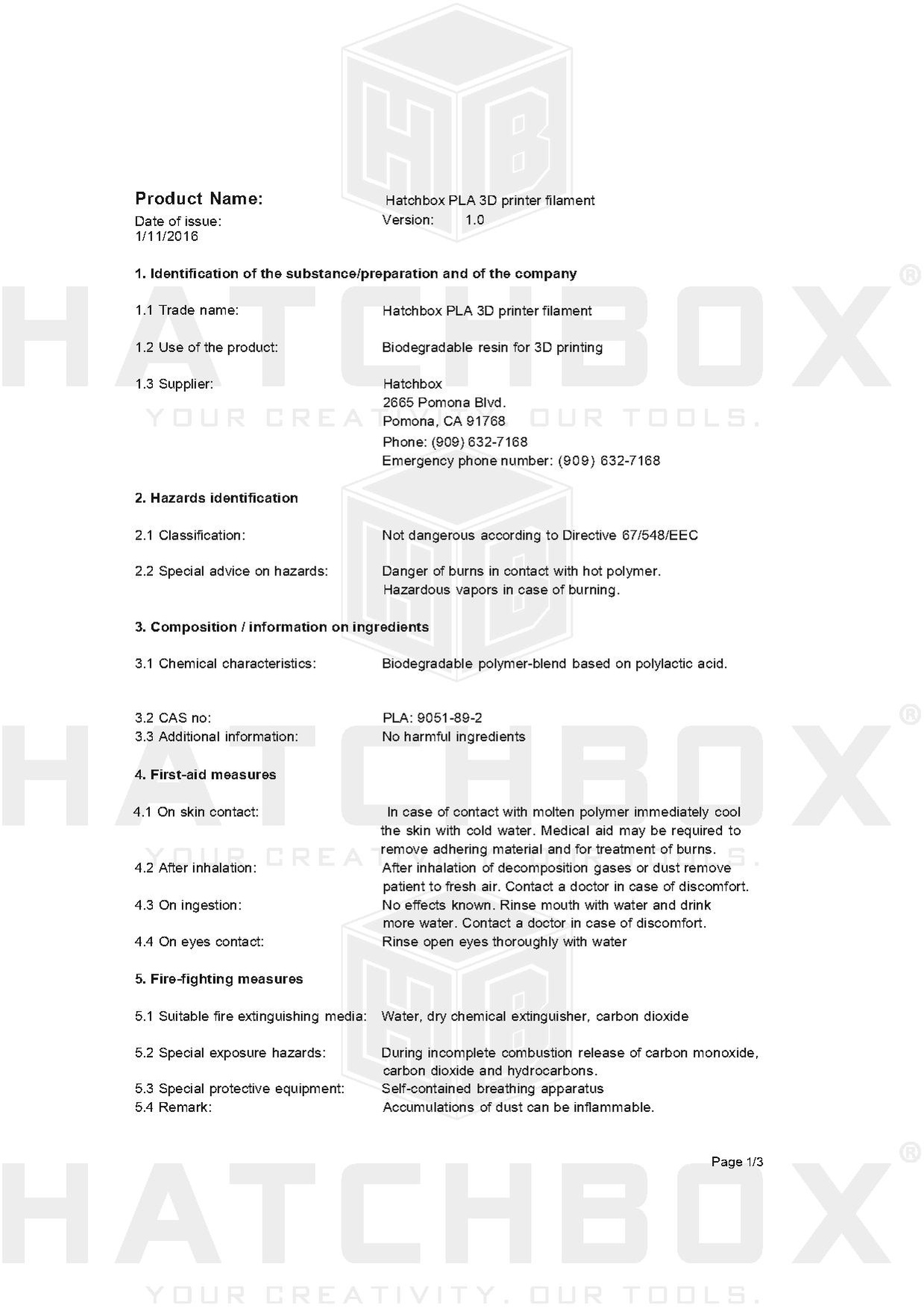 HATCHBOX PLA MSDS.pdf