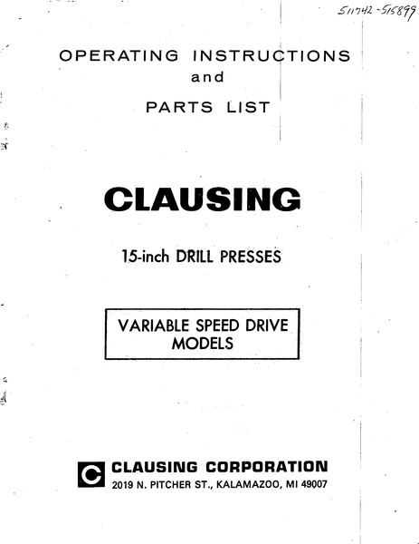 File:Clausing 15 in Drill Press model 1672.pdf