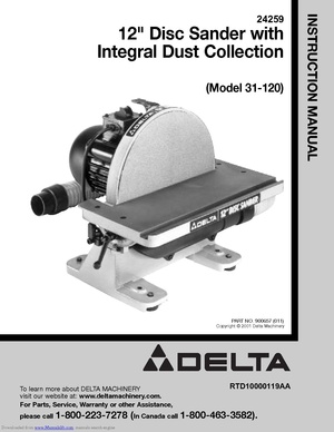 Delta 12 inch disc sander 31-120.pdf