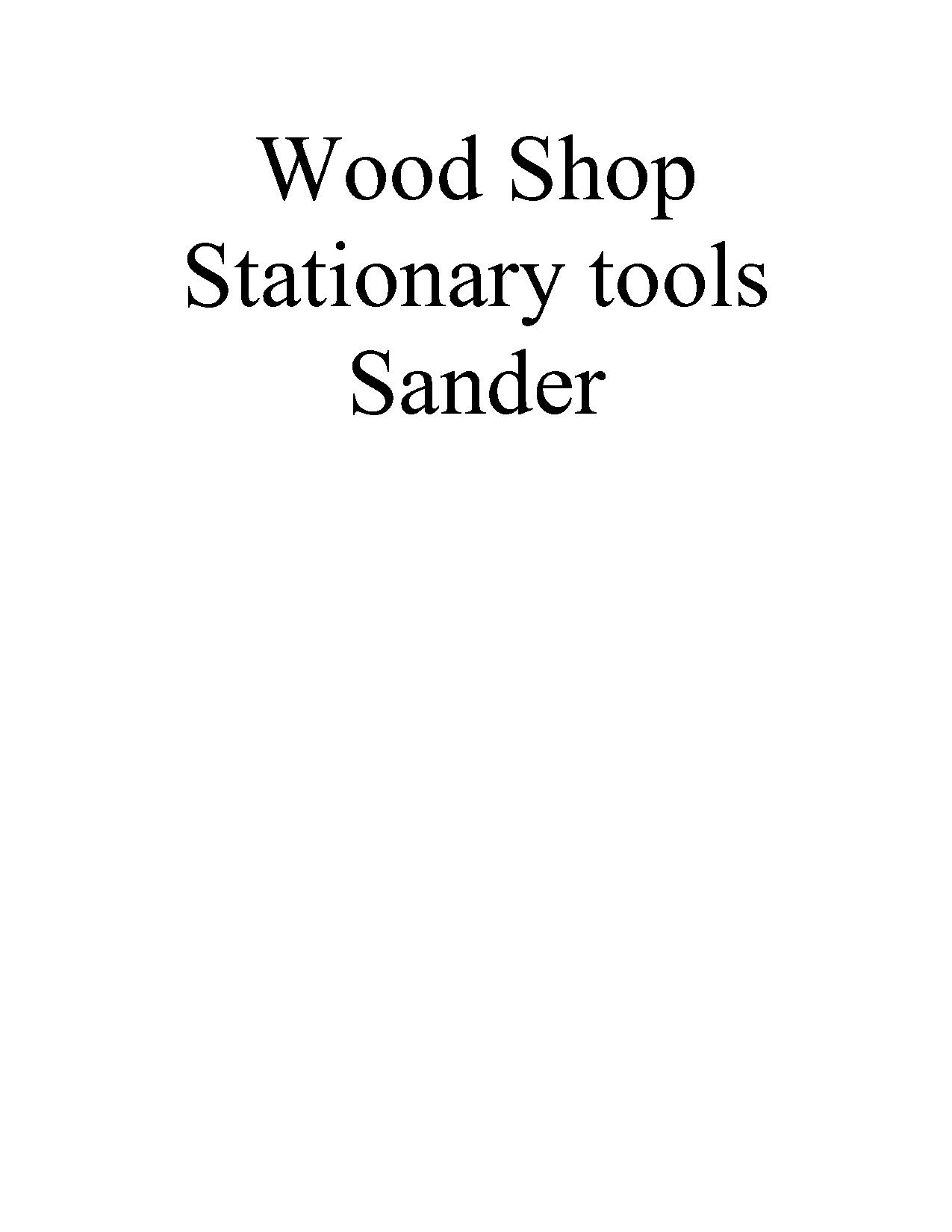 Wood Stationary Sander.pdf