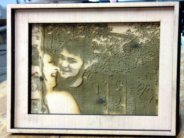 Clayton Ford - laser engraved photo in laser cut frame