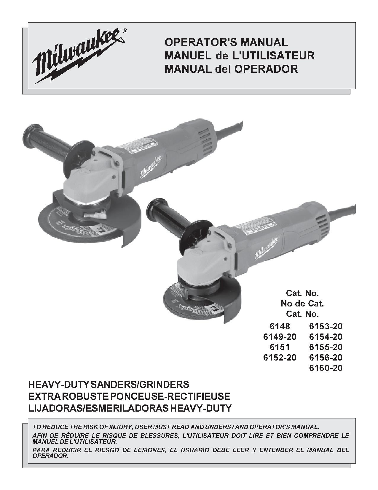 Milwaukee 6153 4 inch angle grinder.pdf
