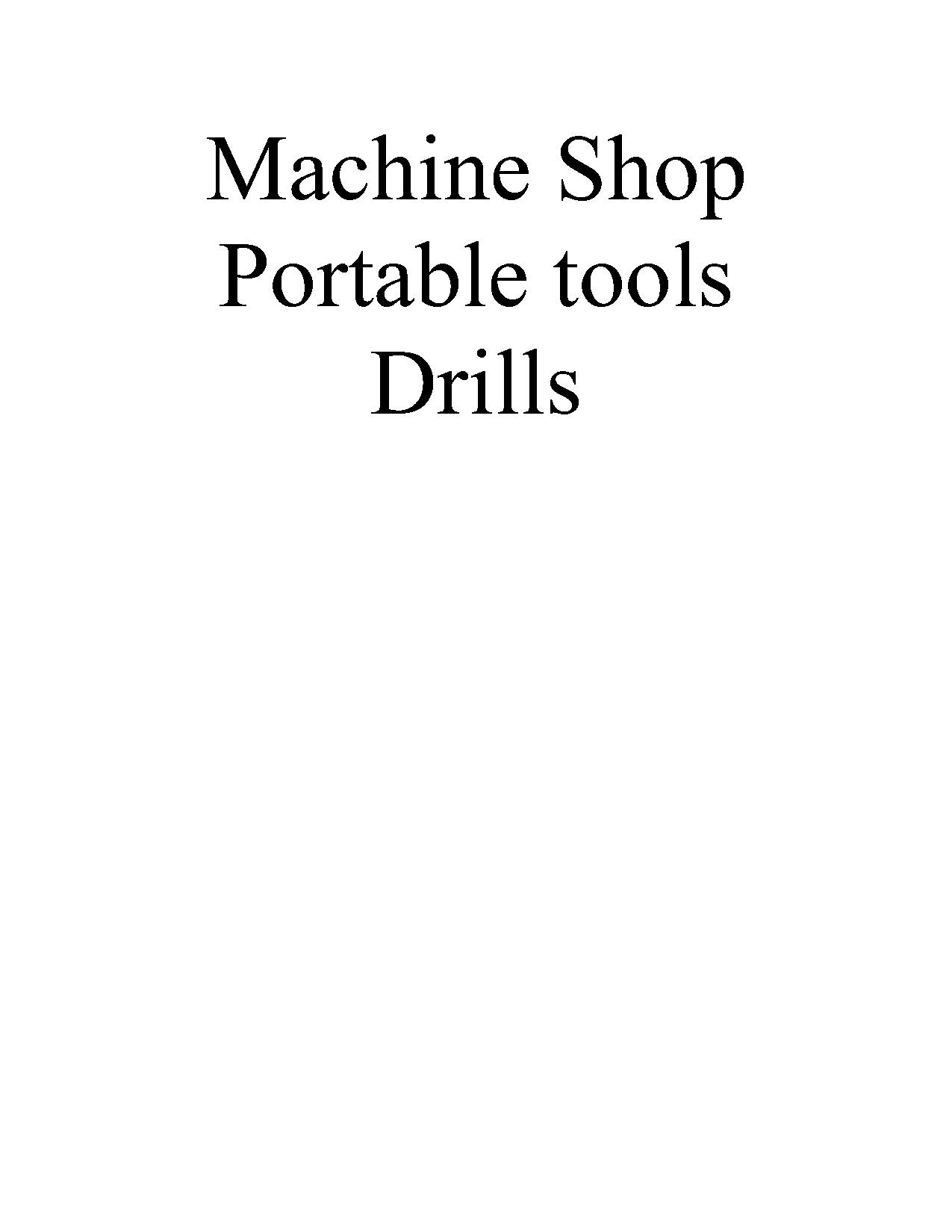 Machine Portable Drills.pdf