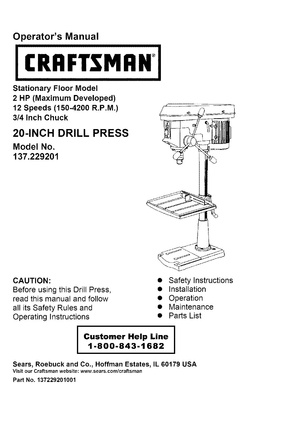 Sears 20 inch drill press 137-229200.pdf