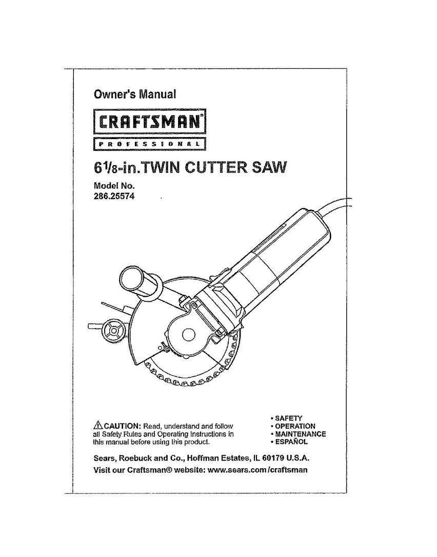 Craftsman 6.125 inch twin cutter circular saw.pdf